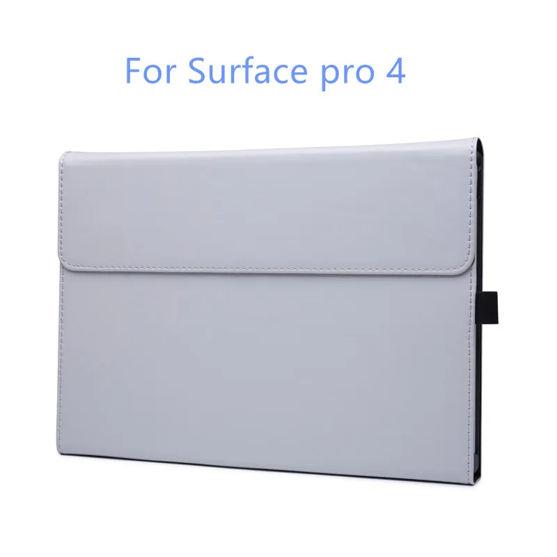 Gray White 4 Чехол для планшета для microsoft Surface pro 4 Чехол pro 5 6 рукав водонепроницаемый кожаный защитный чехол-раскладушка - Цвет: Gray White 4