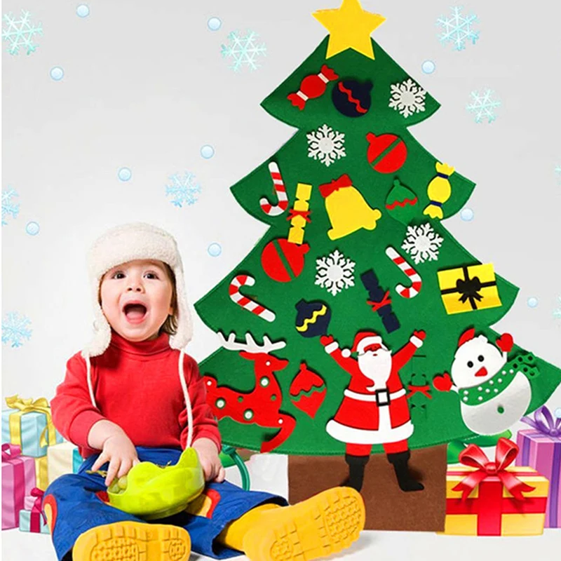 

DIY рождественская елка Войлок DIY ремесло Волшебная креативная головоломка украшение игрушка для праздника Рождества