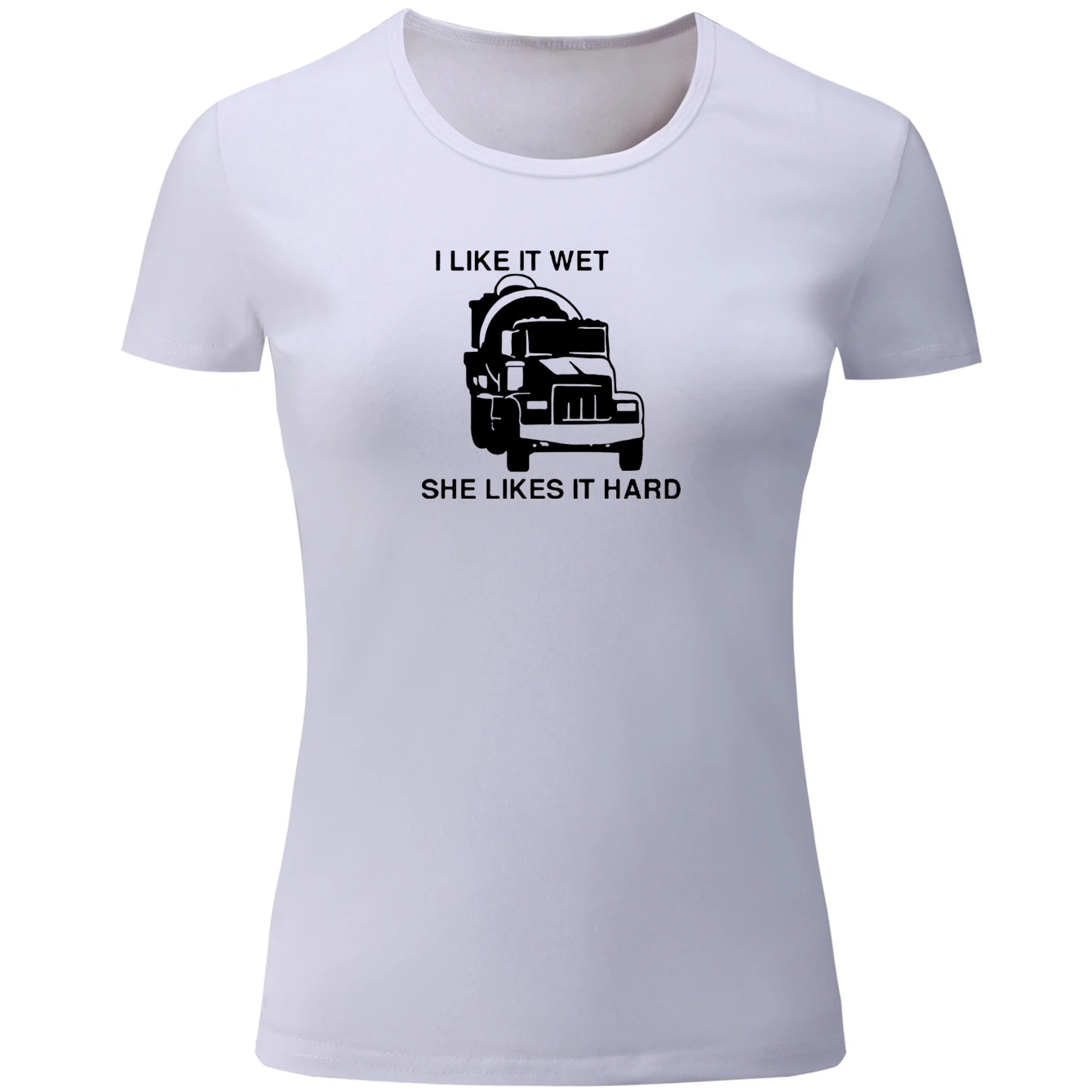 Женская футболка с коротким рукавом iDzn принтом в виде грузовика | одежда