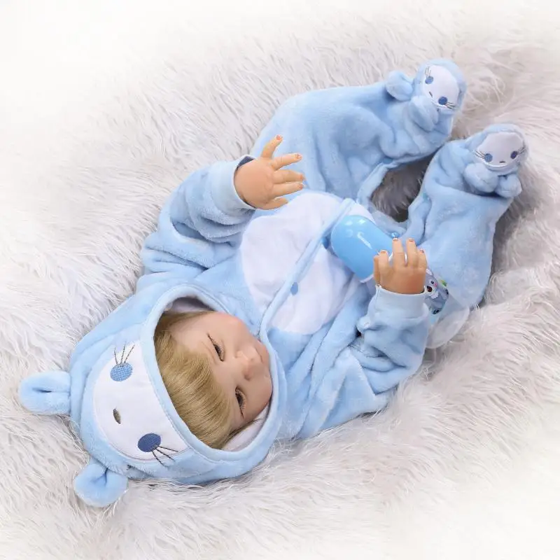55 см полный силиконовый корпус Reborn Baby Водонепроницаемая игрушка Реалистичная новорожденный мальчик куклы реалистичный подарок на день рождения для девочек