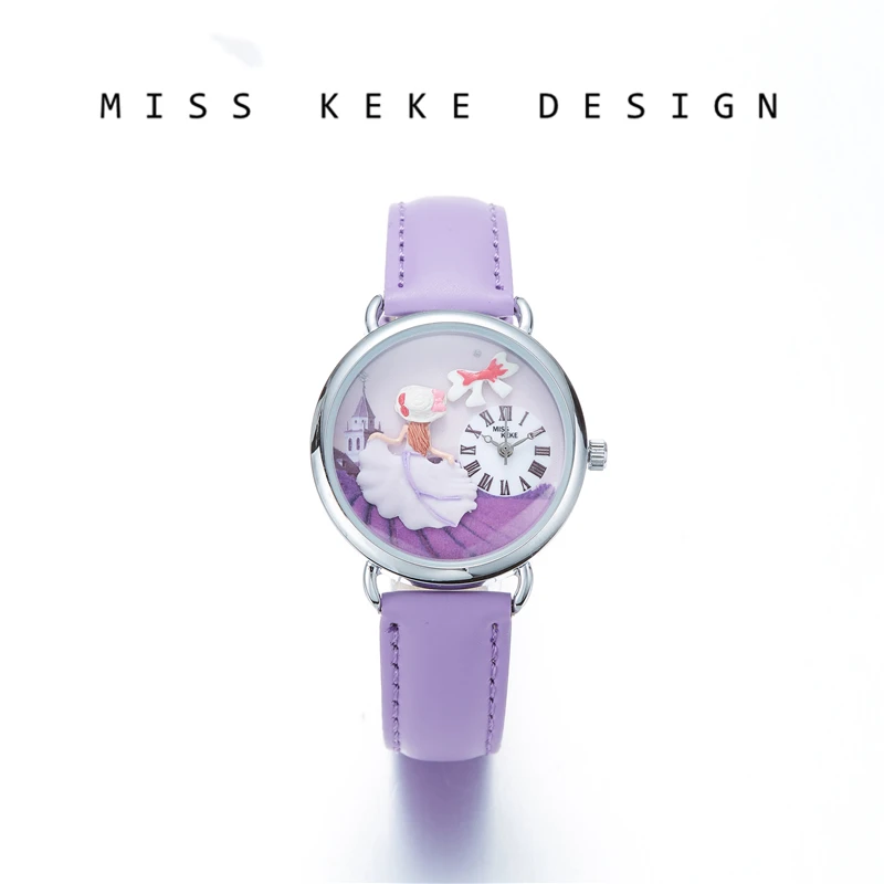 Платье для девочек Miss Keke маленькие размеры 32 мм с глиняным дизайном фиолетового