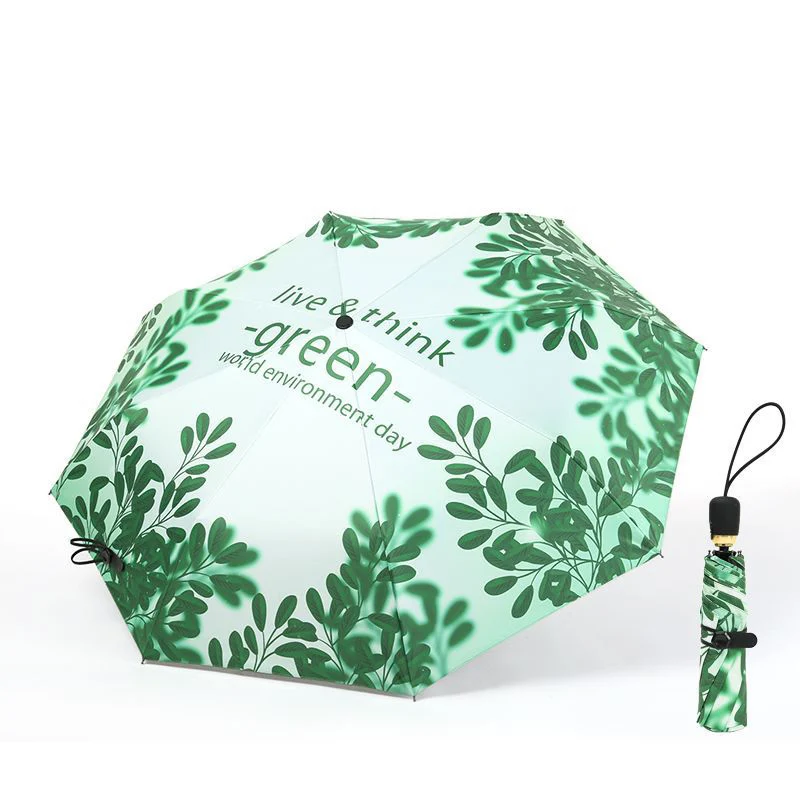 

YADA High Quality Watermelon&Leaves Umbrella Fold Automatic Umbrellas For Women UV Rainproof Protection Parasol Umbrella YD159
