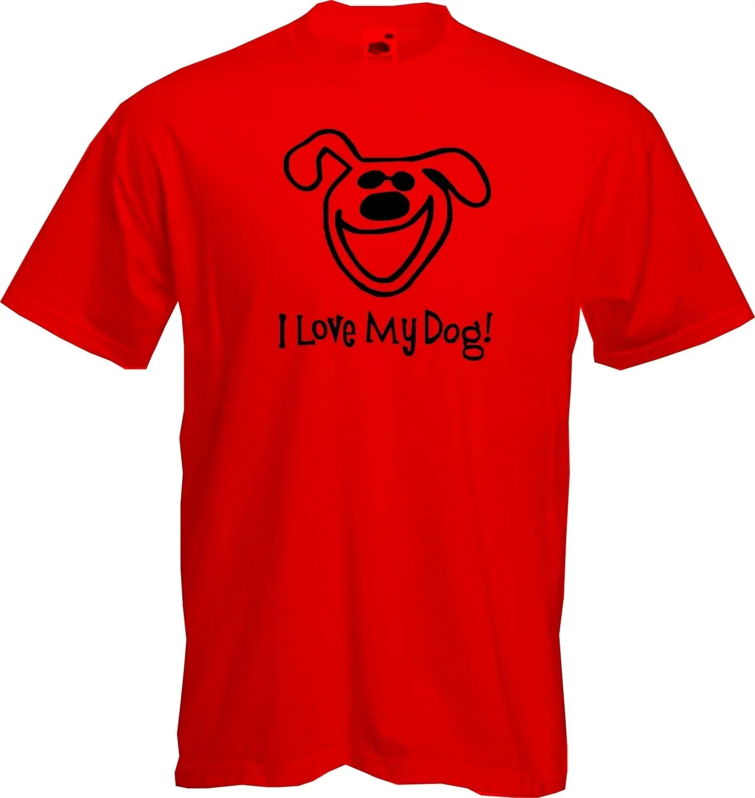 I LOVE MY DOG картинка забавная качественная футболка * Новые футболки Забавные топы
