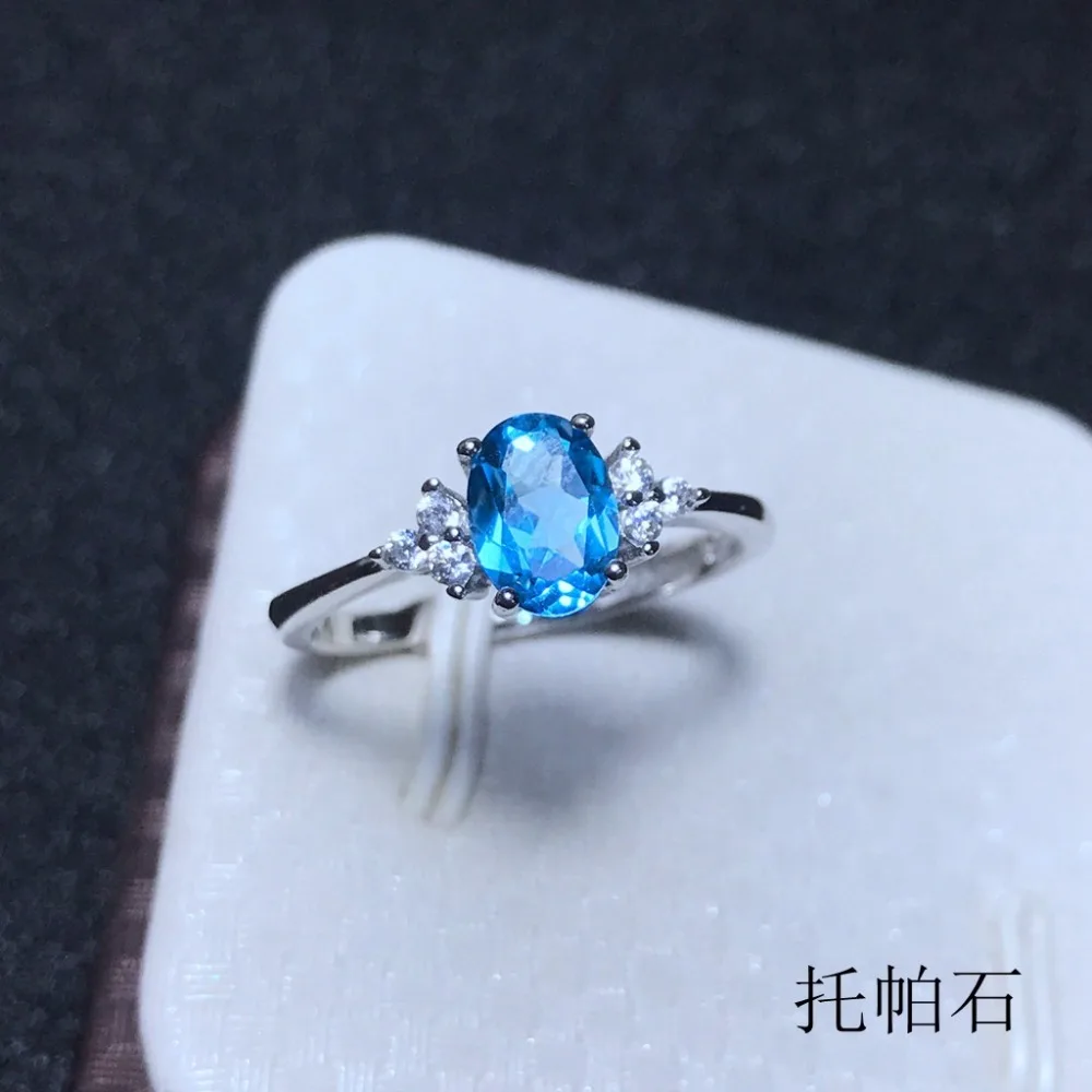 

KJJEAXCMY boutique jewelryar 925 Silver-inlaid Natural Sapphire Girl Ring Support Detection