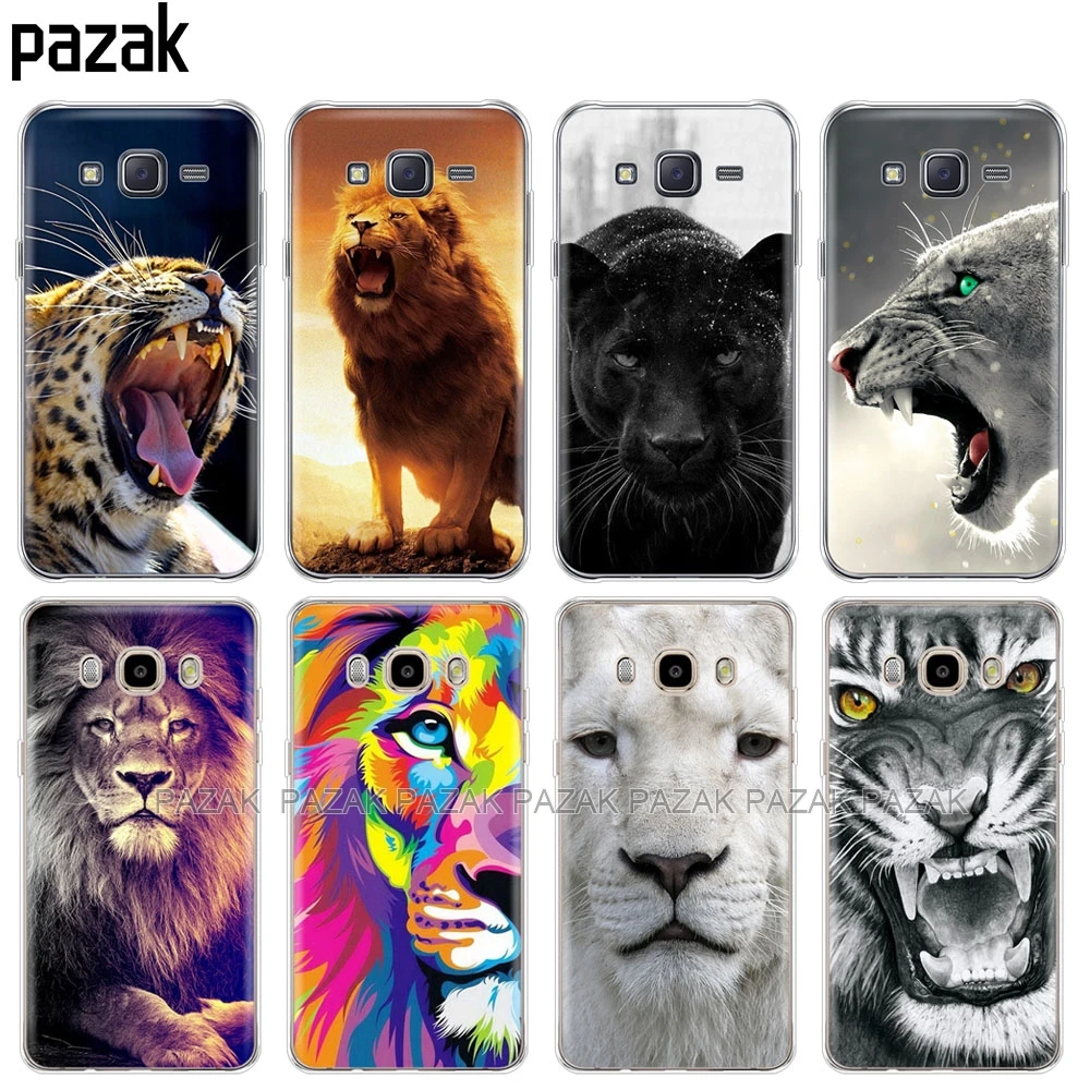 Силиконовый чехол для телефона Samsung Galaxy J1 J2 J3 J5 J7 MINI 2016 2015 prime tiger lion bear | Мобильные
