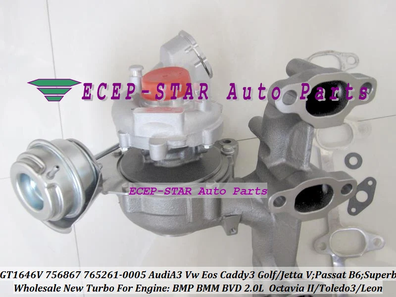 Бесплатная доставка GT1646V 756867 0003 765261 0005 турбо для Audi A3 VW EOS Golf Jetta Passat B6 Leon BMP BMM BVD 2.0L
