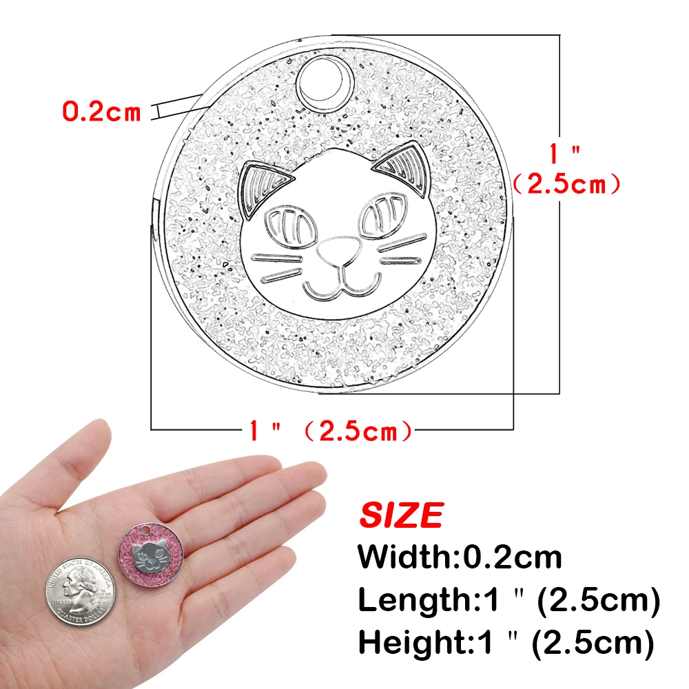 Идентификационная бирка для кошек и собак с гравировкой аксессуары Ошейников