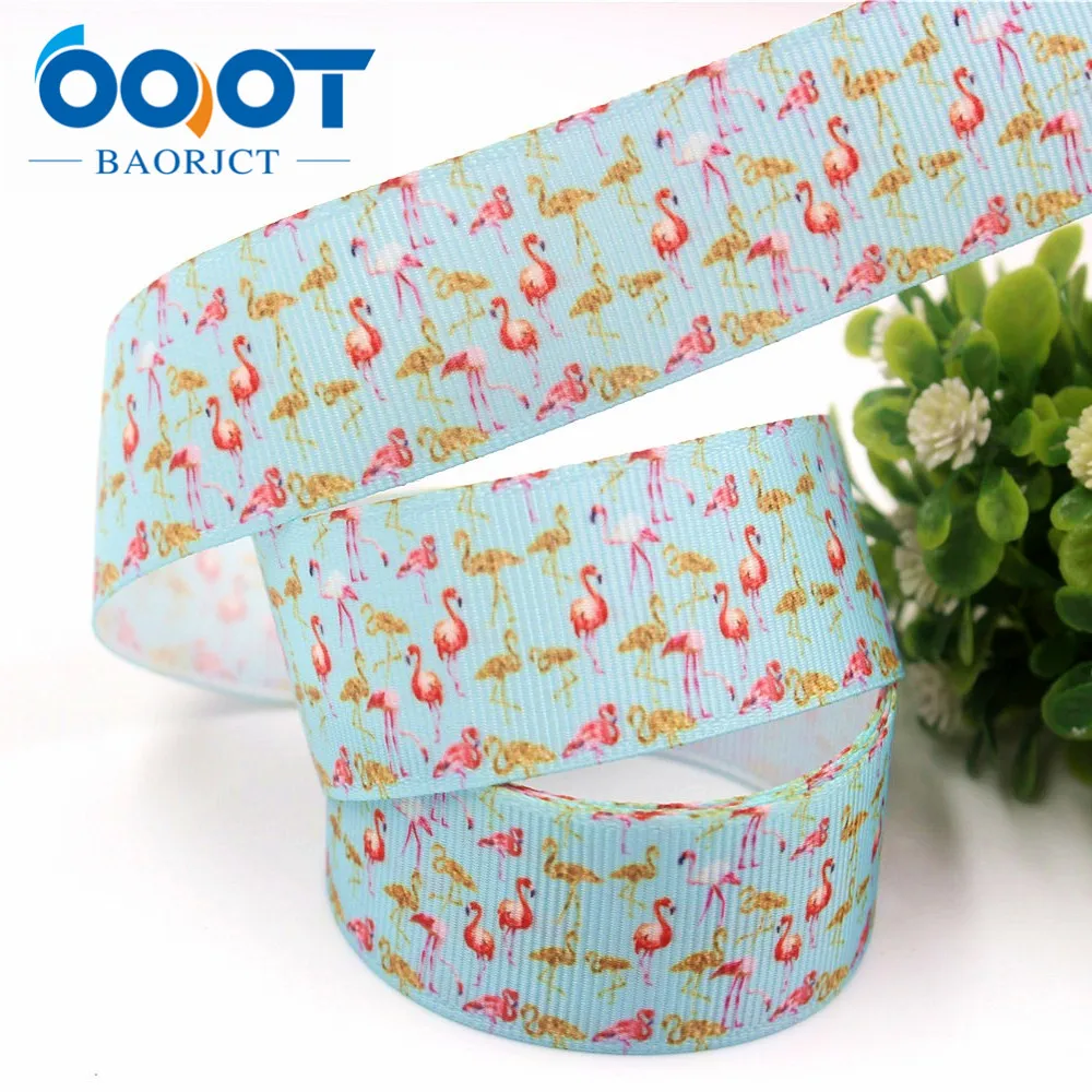 OOOT BAORJCT 178111 25 мм 10 ярдов/лот страусиных лент Термотрансферная печать grosgrain Свадебные аксессуары материал "сделай сам"