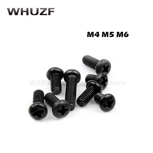 

Philips ScrewM4*6/8/10/12/16 Black Zinc Plate Carbon Steel DIN7985 Bolt Philips Cross Recessed Round Pan Head PM Screw