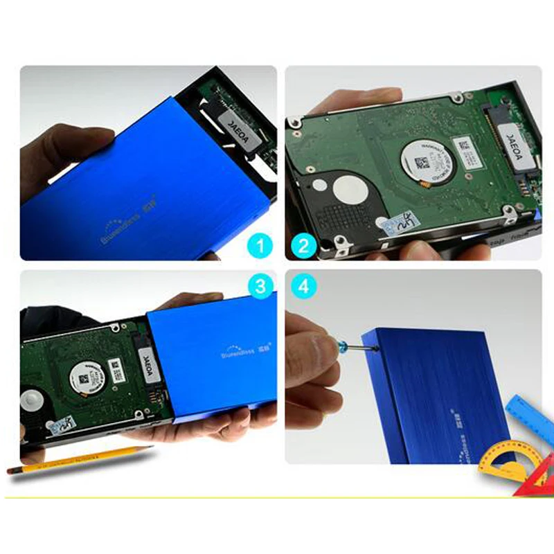1TB external mechanical hard disk 5400rpm sata with aluminum hdd enclosure 2.5'' hdd USB 3.0 5gbps hard drive disco duro