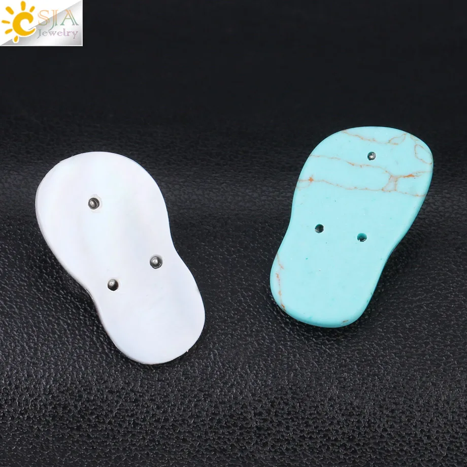 Натуральный Абалон CSJA подвески в виде ракушек маленький зеленый кулон Howlite для