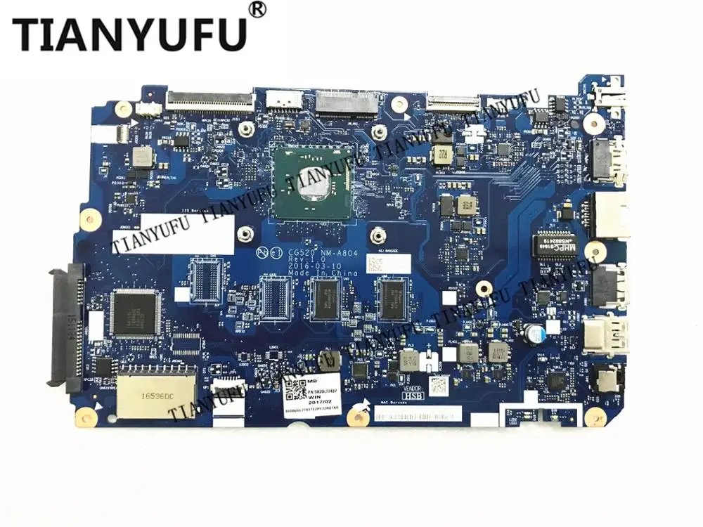 Материнская плата для ноутбука Lenovo 110-15IBR материнская N3060 cpu 5B20L77437 CG520 100%