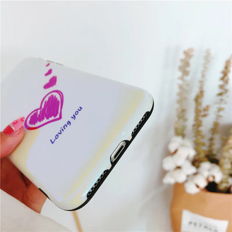 Kisstop Colorful Marble Phone Case For iPhone 7 8 Soft IMD Image X XS Max XR 6 6s Plus |