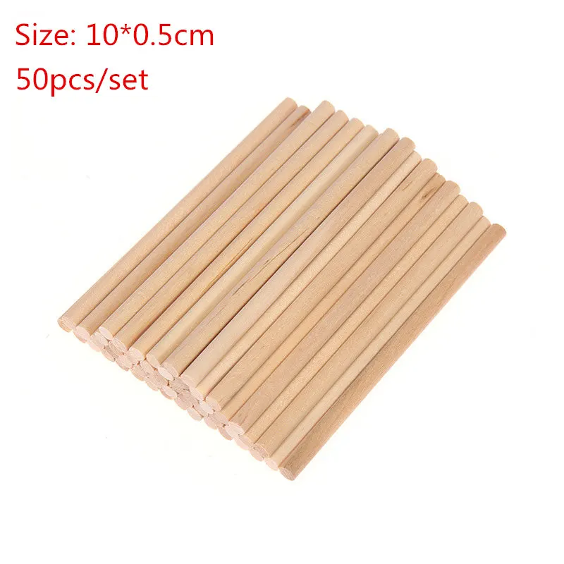 10cm-50pcs 50/100 шт Разноцветных Деревянных палочка для леденца шоколадная сахарная леденца на палочке плесень инструмент палочки для мороженого ручной работы искусство ремесла Инструменты для тортов - Цвет: 10cm-50pcs