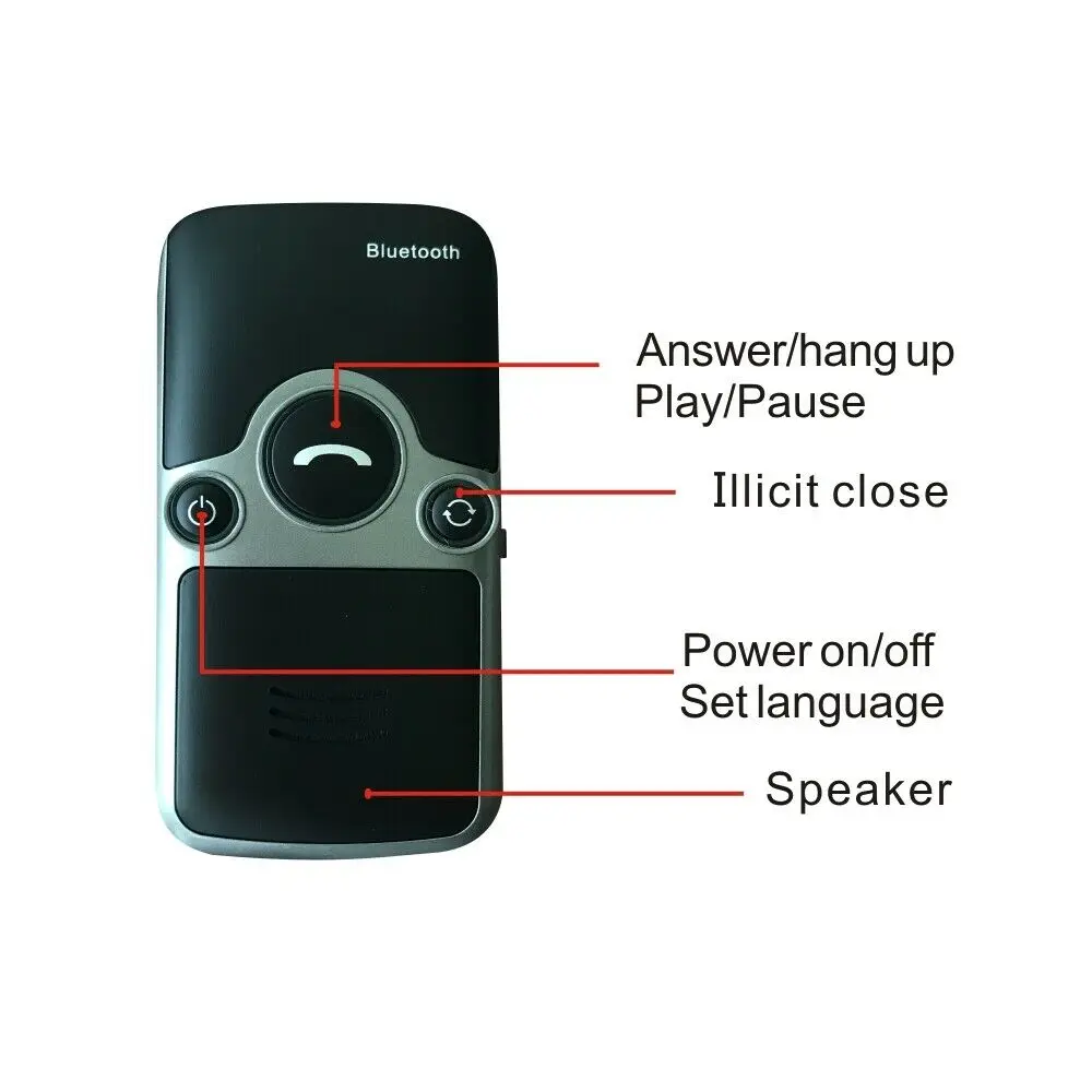 Солнечная энергия Aux Bluetooth автомобильный комплект солнцезащитный козырек