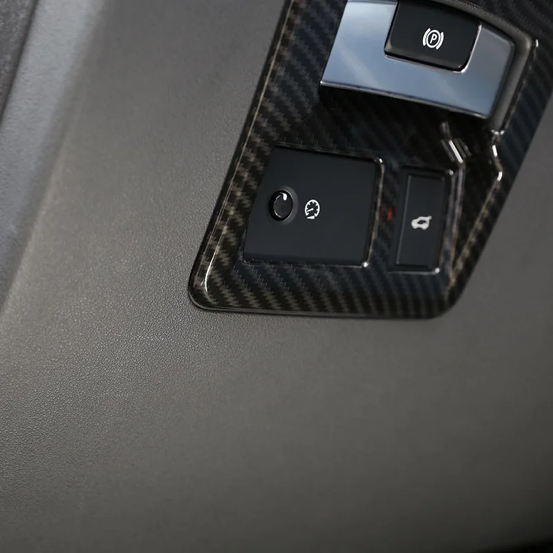 Углеродного волокна для Land Rover Range Rover велярный ABS Chrome внутренняя хвост дверной переключатель Frame электронного стояночного тормоза крышка отделка