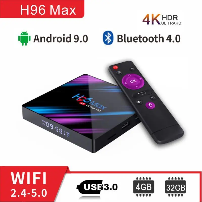 Nederland Android ТВ бокс h96 Max RK3318 4G 64G 32G ing 4K 1080P Поддержка Netflix Youtube android box