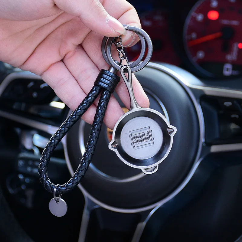 High Quality PUBG Arms Mini Model Metal Keychains Helmet 98K Backpack Pan Key Ring Car Purse Men Chains Holder Trinkets Gift | Украшения и