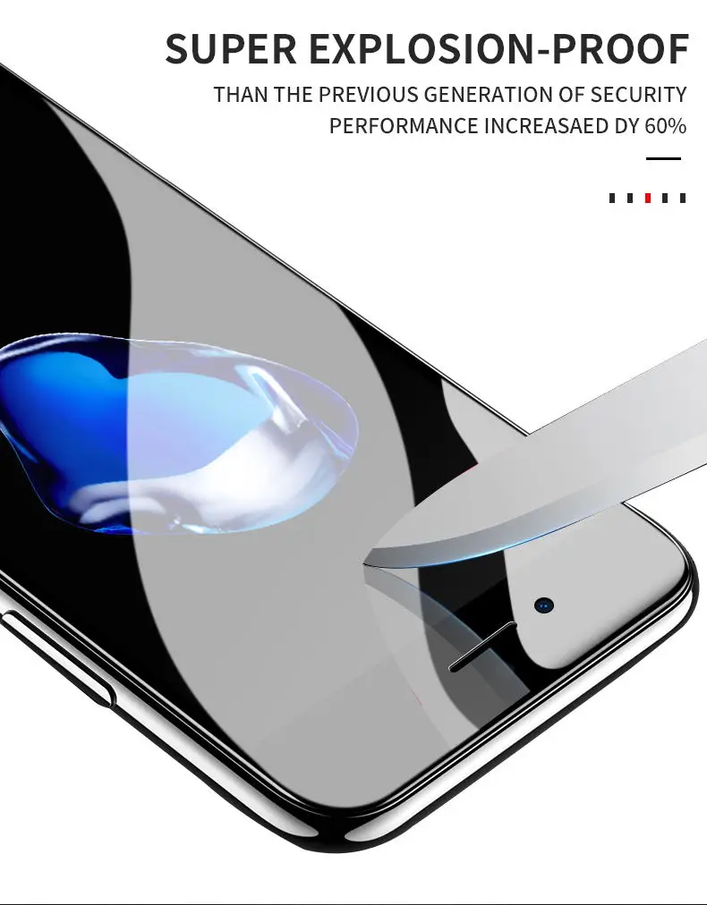 9D Защитное стекло для экрана iPhone 6 6s 7 8 Plus закаленное X 10 5 5S SE покрытие стеклянная