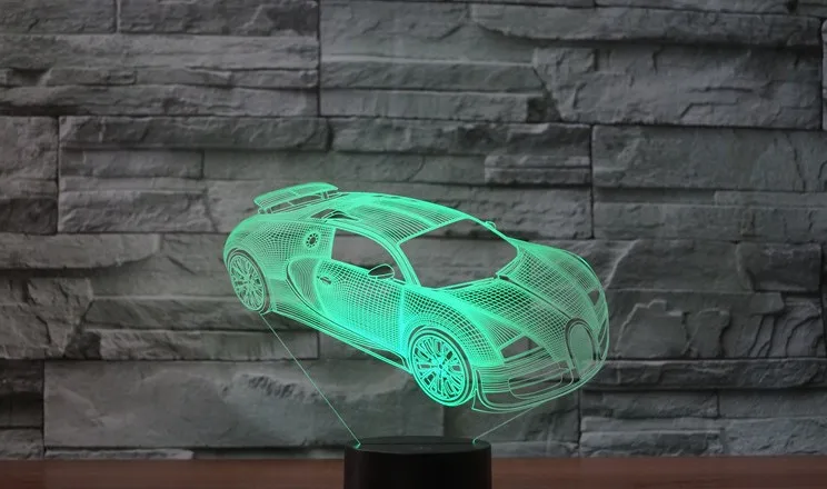 Автомобильный пульт дистанционного управления 3D свет красочный сенсорный светодиодный визуальный светильник атмосферная декоративная лампа