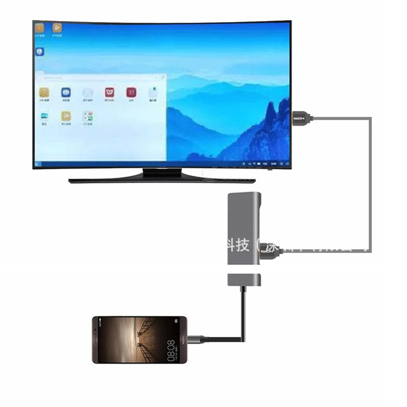 Baolyda Thunderbolt HDMI адаптер USB C HDMI концентратор USB C док-станция HDMI Thunderbolt 3 адаптер для MacBook samsung S10 huawei mate 2