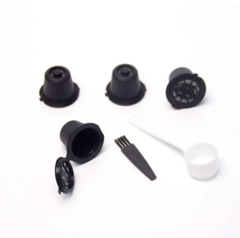 4x многоразового многоразовые капсулы Кофе с кофе для кофеварками Nespresso ложка