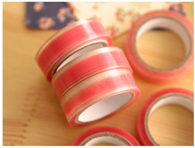 1 шт. ярко-розовые кружевные прозрачные Васи клейкие ленты для маскировки