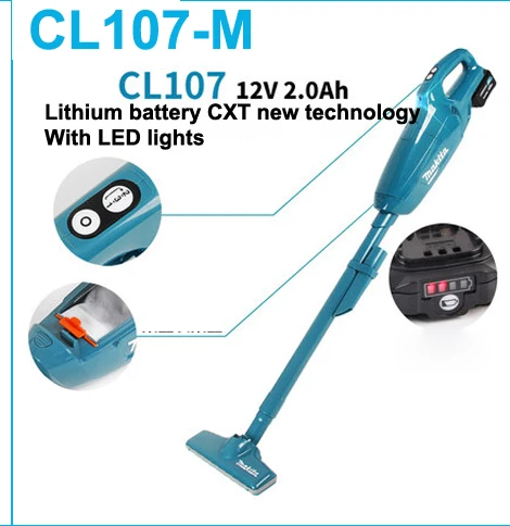 CL107 M Япония Makita перезаряжаемый пылесос бытовой ручной беспроводной 12 V литиевая батарея дисплей с светодиодный свет - Цвет: CL107 M
