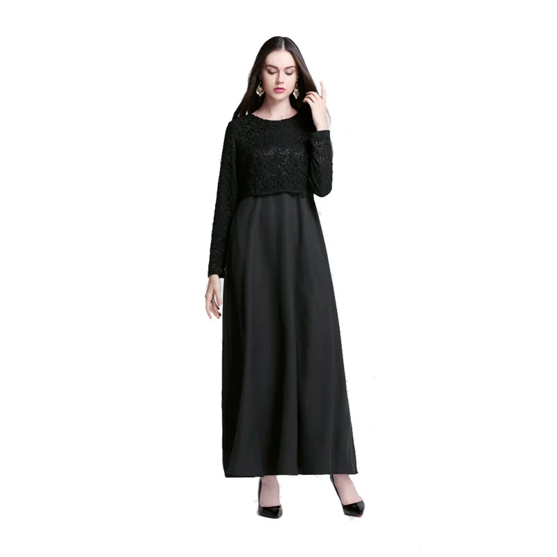 Мусульманское женское хиджаб с длинными рукавами платье макси abaya Jalabiya исламское женское поддельное платье из двух частей одежда халат кафтан марокканский CN-094