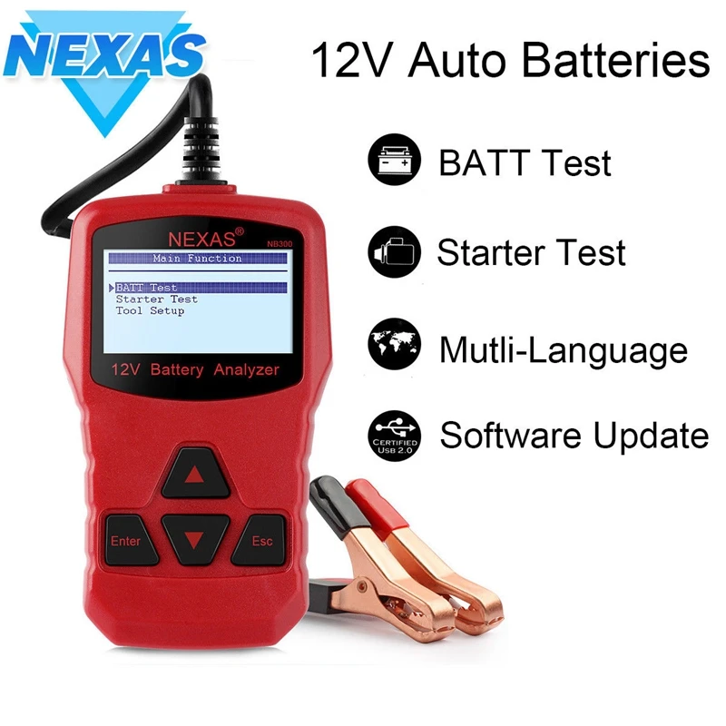 NEXAS NB300 12V автомобильный тестер батареи анализатор батареи