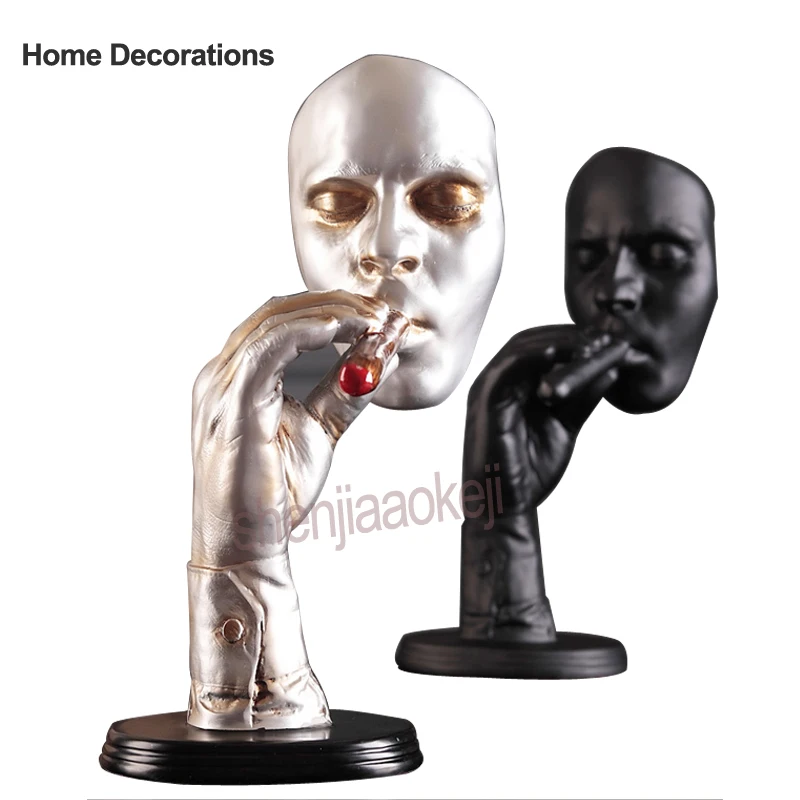 Украшение для дома ретро медитаторы абстрактная скульптура мужчин курительная