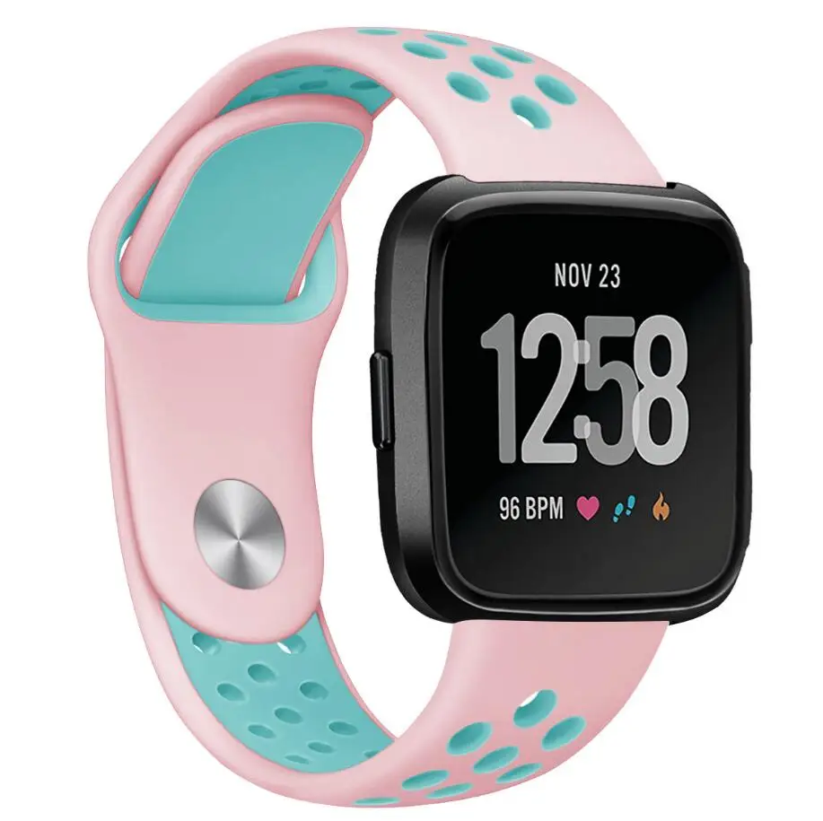 KINGBEIKE 10 цветов спортивный силиконовый ремешок для Fitbit Versa Сменные Ремешки