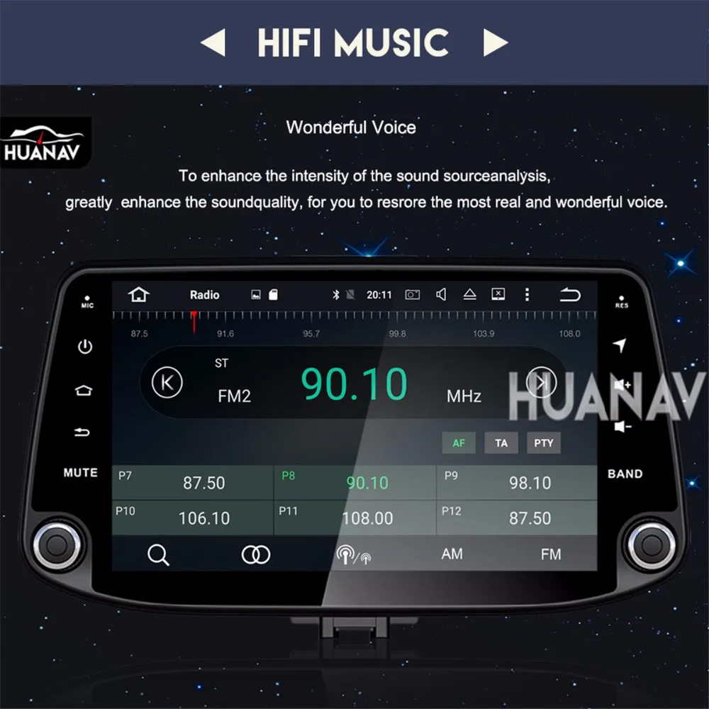 Автомобильный радиоплеер автомобильный GPS навигатор для Hyundai I30 2017 2018 Android 8 0/Android 7