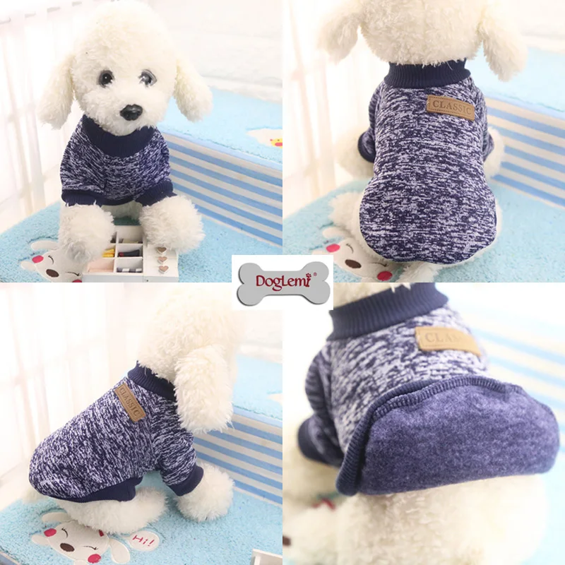 T DogLemi 11 Colors Dog Coats Classic Fashion Puppy Cat Warm Clothes Apparel Jumper Sweater Knitwear Costume Hoodie Jackets | Дом и сад