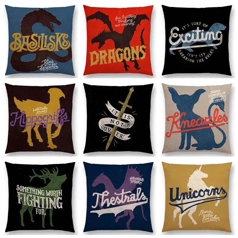 Чехол для подушки с волшебным фокусником Гарри Волшебные животные единорог