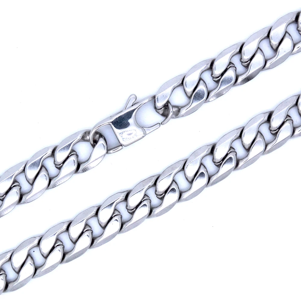 Мужская цепочка из нержавеющей стали кубинская длина по индивидуальному заказу 8