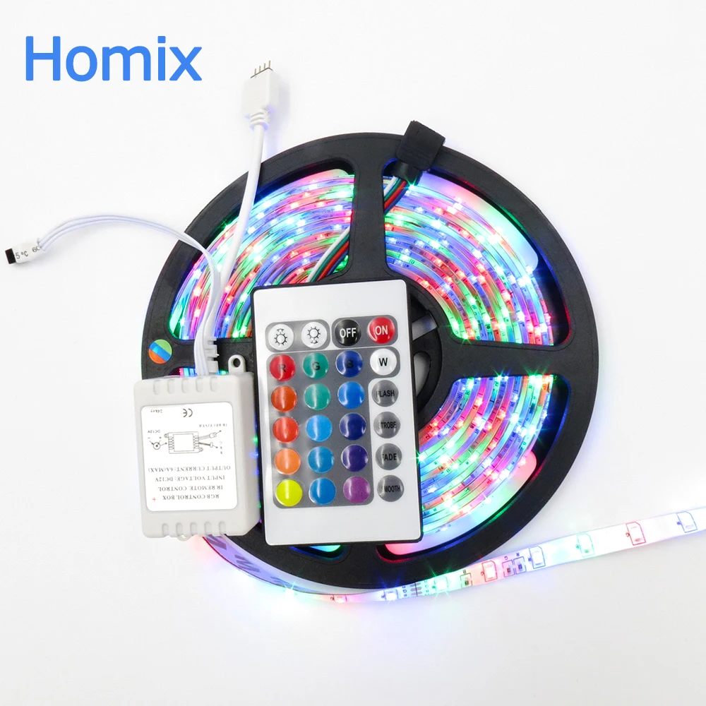 Водонепроницаемая светодиодная лента 3528 RGB 5 м 300 светодиодов изменяющая цвет