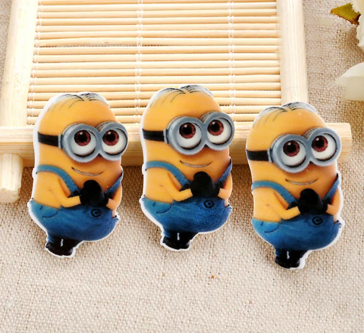 DIY фигурка миньона из мультфильма праздничные украшения поделки плоское заднее