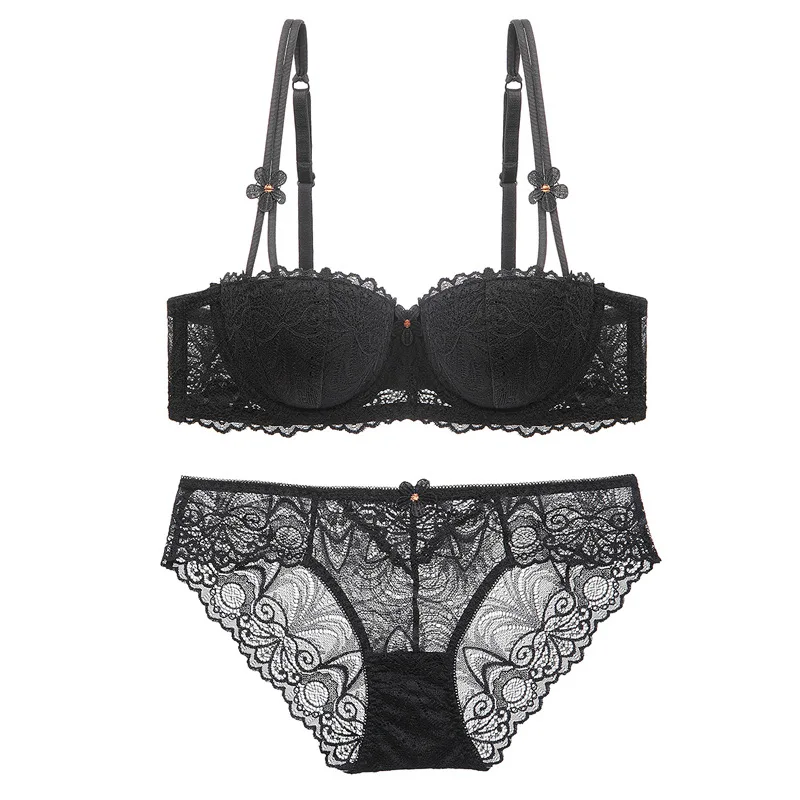 Новые женские комплекты с бюстгальтером пуш ап Demi Модный хлопковый комплект