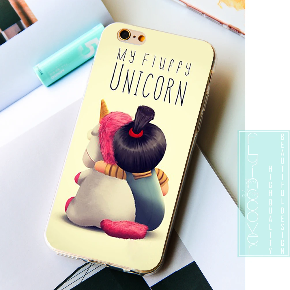 Coque Agnes Fluffy Unicorn Clear Soft Silicone Phone Cases for iPhone XS Max XR X 7 8 6 6S Plus 5S 5 SE 5C 4S 4 iPod Touch 5. |