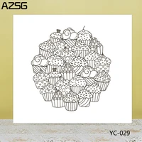 azsg delicious cake snack clear stampsseals for diy scrapbookingcard makingalbum decorative silicone stamp crafts