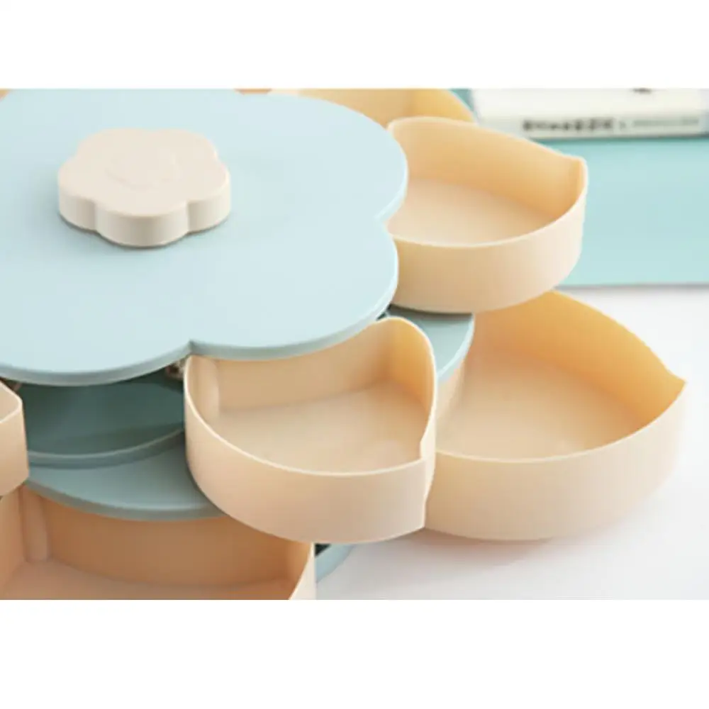 Вращающийся в форме лепестков контейнер для закусок Леденец Коробка хранения