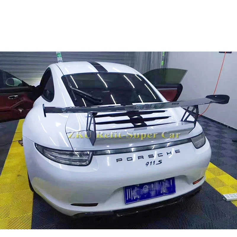 GT3 RS Стиль углеродного волокна задний крыша багажника спойлер козырек окна для Porsche 991 911 2012