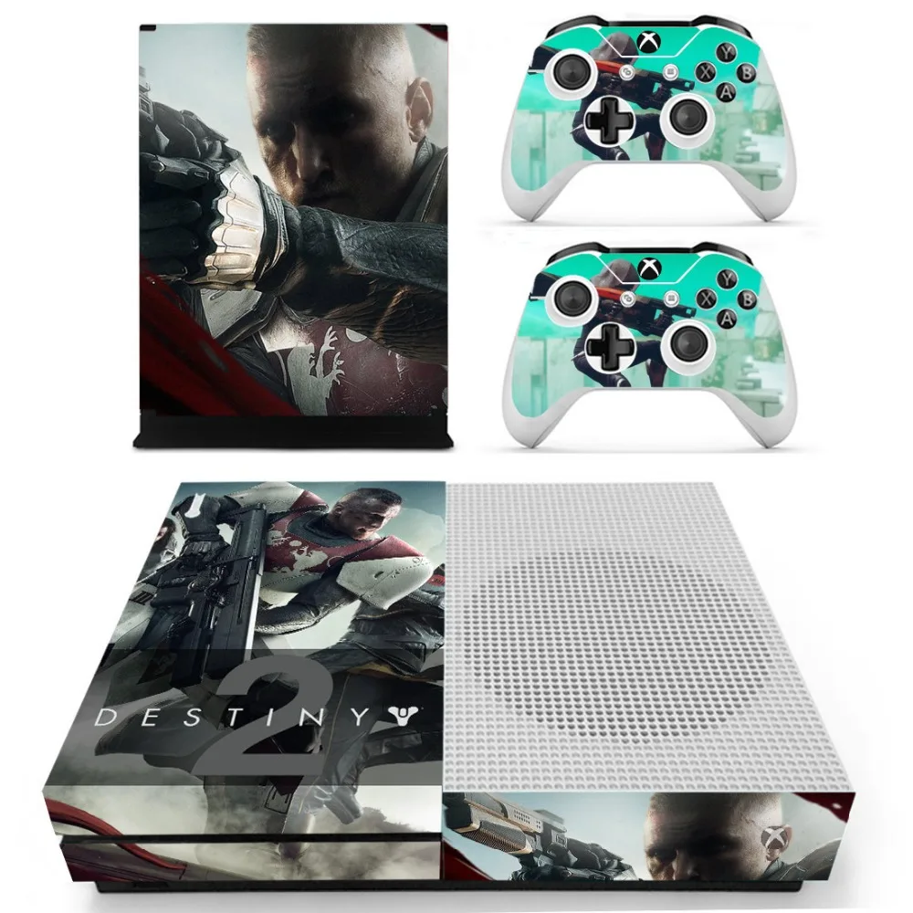 Наклейка на виниловую кожу для консоли XBOX One S с двумя беспроводными
