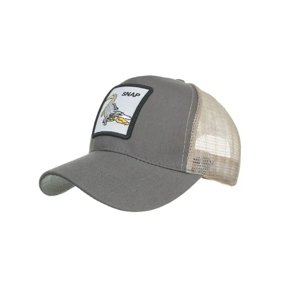 Лидер продаж унисекс модные Животные вышивка сетки шапки Хип Хоп шляпа летние