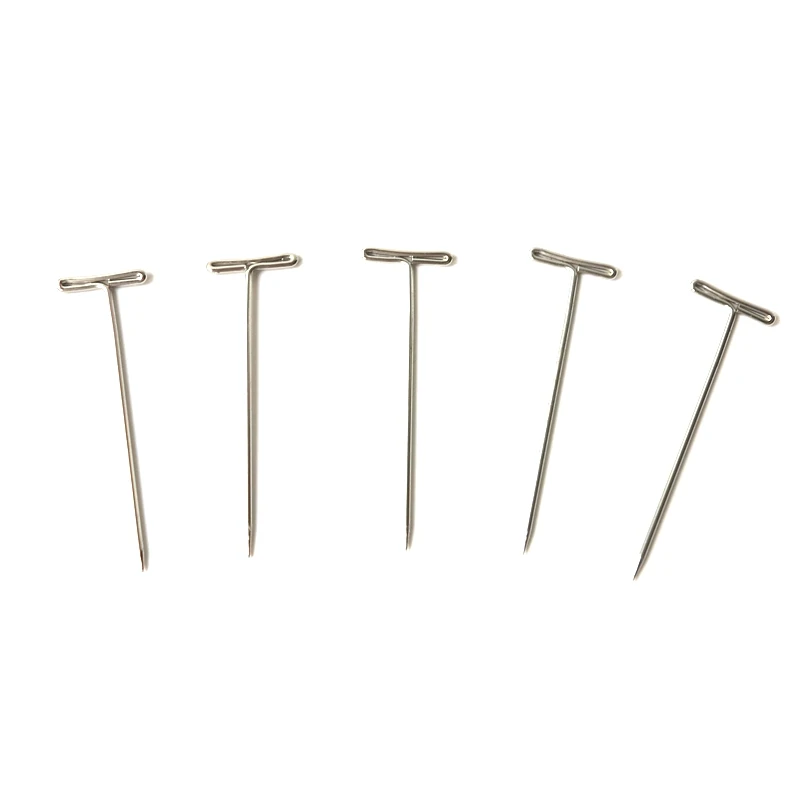 1000 pieces T pins for wig hair piece toupees T shape weaving needles for Canvas Block Head Foam Head