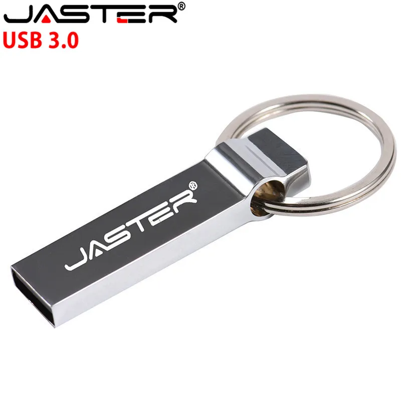 JASTER флеш-накопитель USB 3,0 64 ГБ 32 ГБ 16 ГБ металлическая ручка-накопитель из нержавеющей стали USB карта памяти Флешка с кольцом для ключей логотип клиента