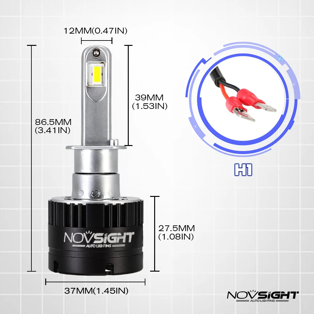 NOVSIGHT высокотехнологичных супер яркий автомобильных фар h1 светодиодный лампы