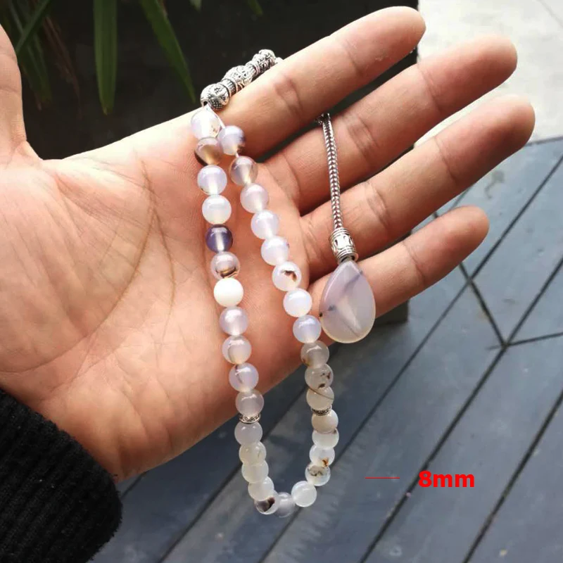 Натуральные агатные камни Tasbih 33 66 99 бусин роскошные четки для мужчин
