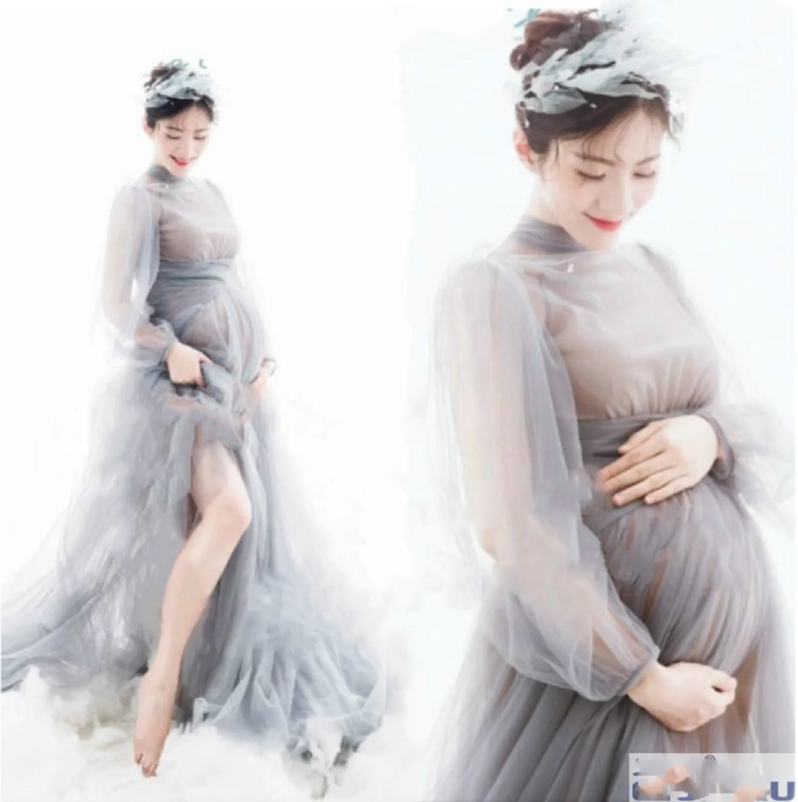 

Envsoll Maternity Dresses Lace Photo Shoot Wedding Party Elegant Long Pregnant Women Dress for Showers Maternity Photo Shooting